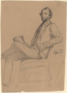 Sittende studie av M.D. av Eastman Johnson