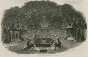 Fyrverkeri tempel ved Royal Vauxhall Gardens, London