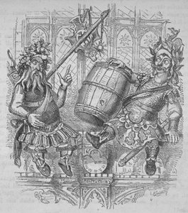 Gog og Magog med en tønne, 1840
