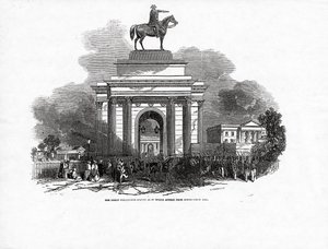 The Great Wellington Statue slik den ser ut fra Constitution Hill, publisert i 