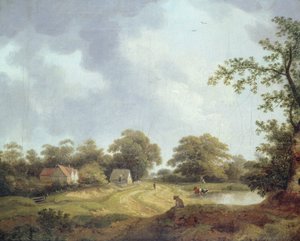Suffolk Landscape (olje på lerret) av Ebenezer Tull