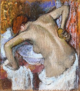 Kvinne som svømmer ryggen av Edgar Degas