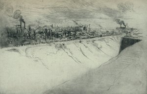 St Ouen sett fra festningsverkene i Paris, 1915