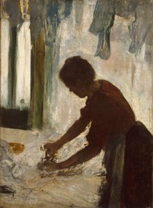 En kvinne som stryker, 1873 av Edgar Degas
