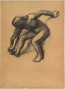 Etter badet av Edgar Degas