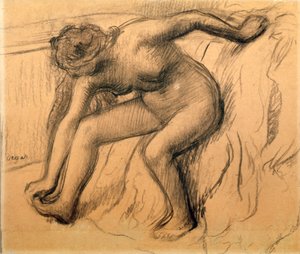 Etter badet, 1892. av Edgar Degas
