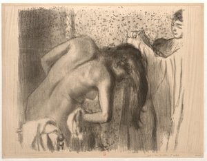 Etter badet av Edgar Degas