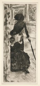 At the Louvre: Painting (Mary Cassatt) av Edgar Degas