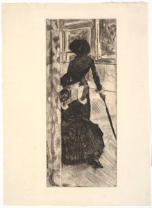 At the Louvre: Painting (Mary Cassatt) av Edgar Degas