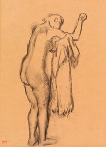 Baderen tørker seg selv av Edgar Degas