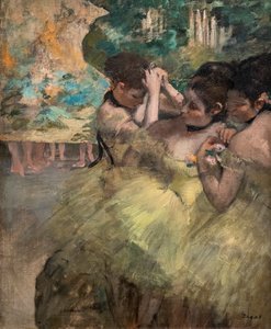 Bak kulissene (også kjent som "Gule dansere"). 1874-1876. Olje på lerret. av Edgar Degas