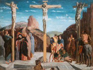 Golgata (kopi etter Andrea Mantegna). 1861. Olje på lerret. av Edgar Degas