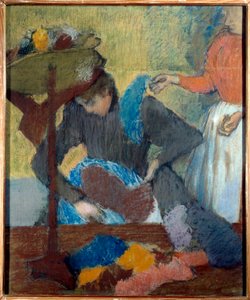 Chez la modist Pastel av Edgar Degas (1834-1917) 1898 Søn. 0,91x0,75 m Paris, Orsay-museet av Edgar Degas