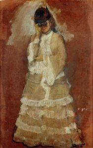 Dame med kikkert av Edgar Degas