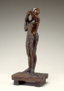 Danser som justerer skulderremmen på kroppen hennes, 1880-1890-tallet. av Edgar Degas