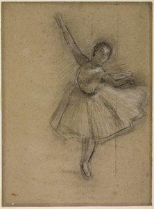 Dancer Turning, ca. 1876 (kull og kritt på papir) av Edgar Degas