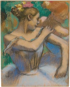 Danser som justerer skulderen, ca. 1896-99 av Edgar Degas