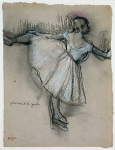 Dancer at the Bar, ca. 1885 (kull med pastell og hvitt kritt på papir) av Edgar Degas