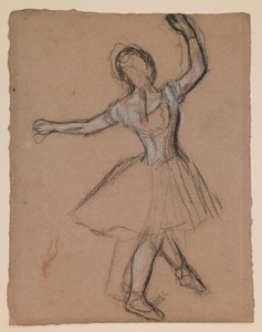 Danserinne på scenen og i bevegelse av Edgar Degas