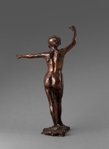 Danser klar til å danse, høyre fot fremover, Forberedelse til dansen, høyre fot fremover, 1895-1901 av Edgar Degas