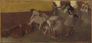 Dansere i det grønne rommet, ca. 1879 av Edgar Degas