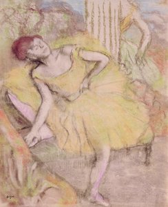 Resting Dancer, ca. 1897-1900 (pastell og motsikker på papir) av Edgar Degas