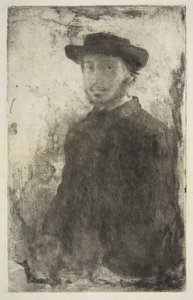 Edgar Degas: selvportrett av Edgar Degas