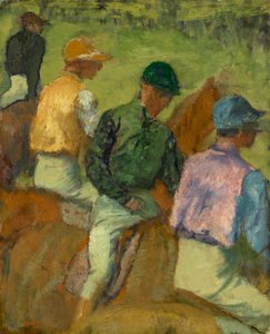 Fire jockeyer av Edgar Degas