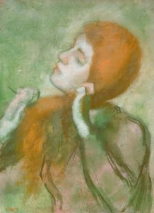 Kvinne gre av Edgar Degas