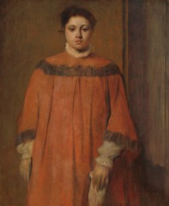 Pike i rødt, ca. 1866 av Edgar Degas