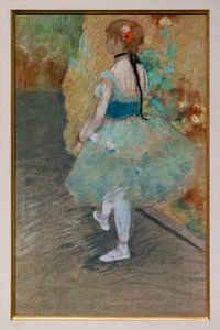 Grønn danser. Omkring 1878. Pastell på papir. av Edgar Degas