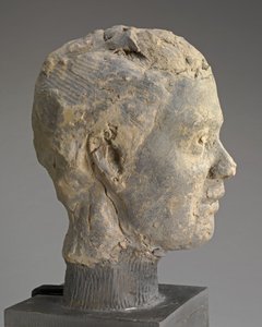 Head, Study for a Portrait of Mme Salle, ca. 1892. av Edgar Degas