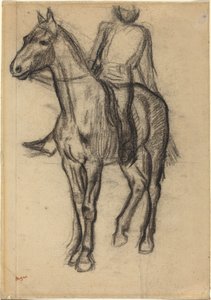 Hest og rytter av Edgar Degas