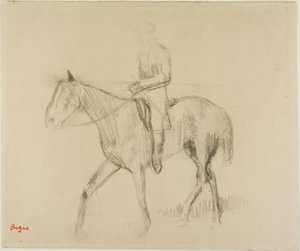 Hest og rytter av Edgar Degas