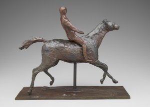 Hest og rytter, ca. 1900 (bronse) av Edgar Degas