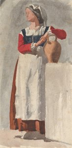 italiensk kvinne, ca. 1856-57. av Edgar Degas.