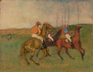 Jockeyer og veddeløpshester av Edgar Degas