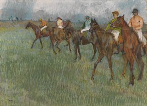 Jockeys in the Rain, ca. 1886 (pastell på papir) av Edgar Degas