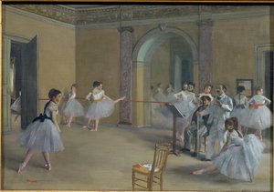Dansestudioet i Operahuset i Rue Le Peletier (maleri på lerret) av Edgar Degas