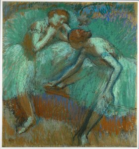 De store grønne danserne (pastell på papir) av Edgar Degas