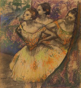 De tre danserne, ca. 1896-1905 (pastell på papir) av Edgar Degas