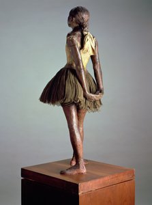 Little Dancer, 14 år, sett fra baksiden (polykrom bronse, satengbånd og tre) (se også 100777)