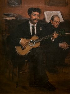Lorenzo Pagans og Augustus De Gas. Rundt 1871-72. Olje på lerret. av Edgar Degas