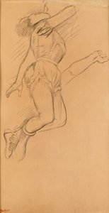 Mademoiselle La La ved Circus Fernando, 1879 (svart fargestift på brunt papir) av Edgar Degas