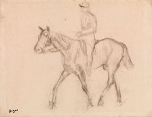 Mann til hest av Edgar Degas