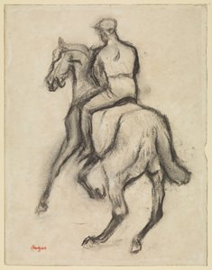 Mann til hest, ca. 1888 av Edgar Degas