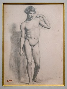 Mann som står opp. Rundt 1856-1858. Grafitt på papir. av Edgar Degas