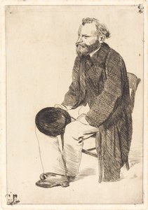 Manet sittende, vendt mot venstre Manet sittende, vendt til venstre, ca. 1861. av Edgar Degas