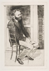 Manet sittende, vendt mot høyre, 1864-65. av Edgar Degas