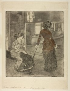 Mary Cassatt ved Louvre: Det etruskiske galleriet av Edgar Degas